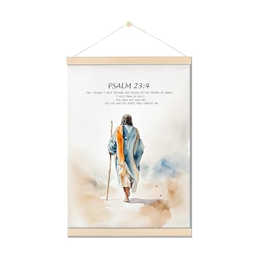 Nihilform Jesus Wall Art Christian Wall Decor - Psalm 23:4