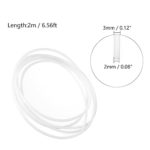 Image of Othmro 1Pcs 6.56ft Length PTFE Teflon Bowden Tube, 0.08inch ID x 0.12inch OD Milky White Connector Tubing, Printer Teflon Tube Ptfe Tubing for 3D Printer Transportation of Gelatin, Pectin