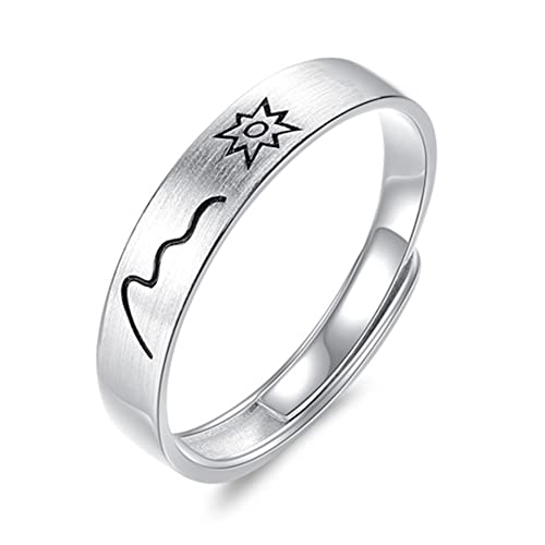 [JUNENTER] Moon & Star Mountain View Sunset & Sunrise S925 �X�^�[�����O�V���o�[ ���߉\�����O (���z)