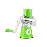 3-In-1 Multifunktional Gemseklima, Kchenschneider, Gurkenfahrer Fr Gemse,Kse Gemse Shredder Rotary Handheld SlicersEdelstahl Rund