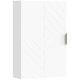 kleankin Armario para Baño de Pared Moderno Mueble para Baño Suspendido con 1...