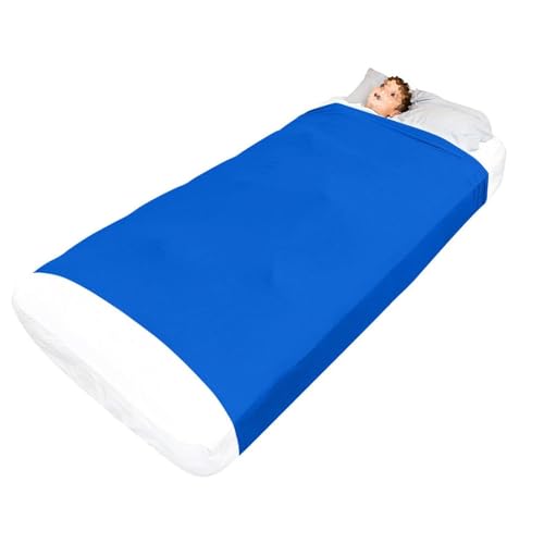 TOSOFT Couverture Sensorielle De Compression for Enfants Draps De Lit for Enfants Et Adultes À La Recherche De Sensations Sensorielles Souffrant D'anxiété Ou De Troubles du Sommeil, Bleu(XL/X-Large)