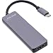 Produktbild InLine® Multifunktions-Hub USB 3.2 Gen.1, 2X USB-A 5Gb/s + HDMI 4K/30Hz + Cardreader, Aluminium, grau