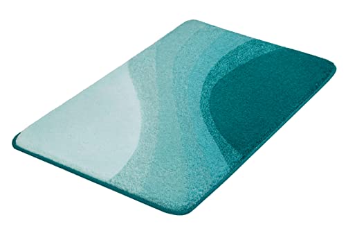 Kleine Wolke Badteppich Malin, Farbe: Türkis, Material: 100% Polyacryl, Größe: 60x 90 cm – Bild 3
