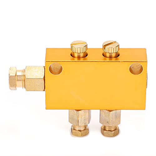 Brass Oil Distributor Adjustable Lube Oil Piston Separator Divider Valve Lubrication System, TKType...