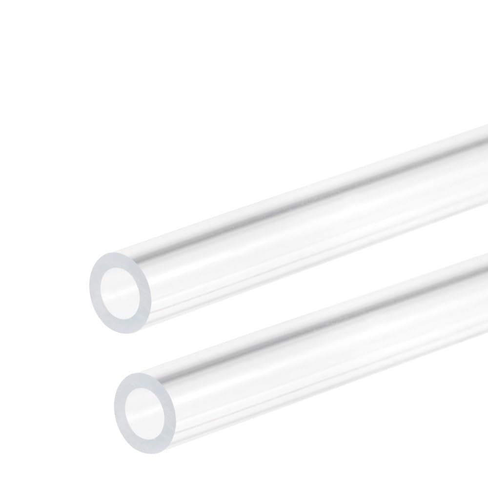 Tubo in acrilico trasparente, 2pcs Transparent Acrylic Tube Rigid Round Tubing Length 305mm(6mm x 8mm)