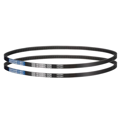 Image of AX34 Belt, Raw Edge Cogged Industrial Rubber EPDM V-Belt, Pack of 2