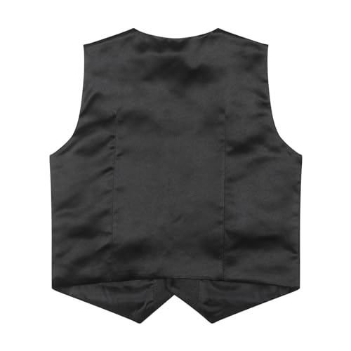 Boys Front Suede Dressy Waistcoat Regular Fit Satiny Back Formal Suit Vest for Party Wedding4