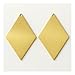 Beadlanta Gold Plated Copper Diamond Pendant – 2 Pcs Jewelry Making Charms, Large Blank Diamond Shape with One Hole, Brushed Deep Gold, 46mm x 64mm DIY Necklace & Earring Findings
