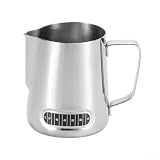 Milchaufschäumkännchen aus Edelstahl mit Digitalanzeige, für Adlerausgießbecher für Latte Art, interne Messmarkierungen, für Barista-Milchdampfbehälter, 350 ml, 600 ml (350 ml 304)