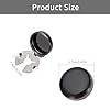 NICENEEDED 4 Pairs Button Covers for Men's Shirts, Cuff Links Button Covers Black Vintage Cufflinks Button Cover, Button Cover for Formal Business Wedding Tuxedo Shirt Cuffs Buttons #2