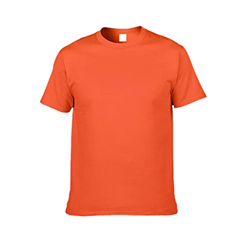 T-shirt été homme coton fin XL orange contre la chaleur lourde