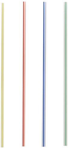 Summer Multicolor Plastic Stir Straws - 8.25