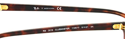 Ray-ban Authentic Clubmaster RB 3016 1145/17 Sand Havana / grey Mirror Blue 51mm4