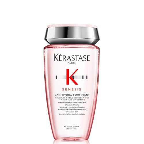 Kérastase Genesis Bain Hydra-Fortifiant Anti Hair-Fall Shampoo Gently Cleanses With Aminexil And Edelweiss Flower For Weakened Hair 250ml