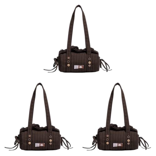 Sac Hobo à Carreaux pour Femmes Grand Format Léger Noir et Blanc