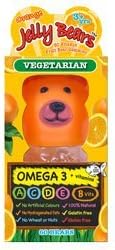 Jelly Bears Vitamin Fruit Bear Gummies Orange Flavour with Omeg by Jelly Bears