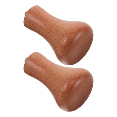 BIUDECO 2 Piezas Tirador de Madera para Molinillo de Café Espresso Ligero y Resistente Adecuado para Oficina y Viaje Accesorios para Cafetera