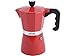 La Cafetiere ES000006 Classique Espresso Machine à Expresso pour 6 Tasses Acier Inoxydable/Plastique Rouge 30 x 20 x 15 cm
