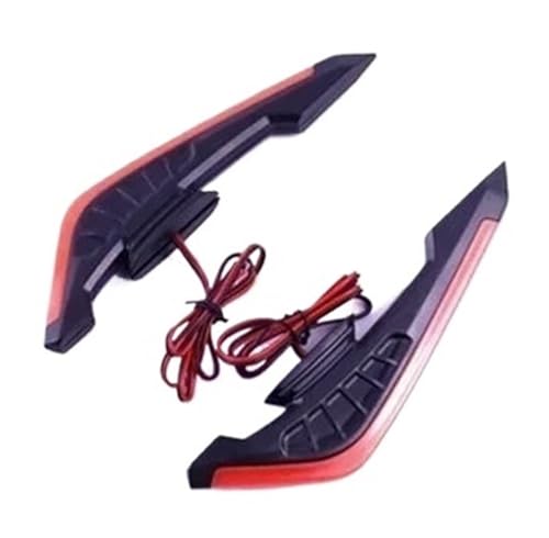 Ailettes spoiler de moto avec feux LED et autocollants de carénage x2