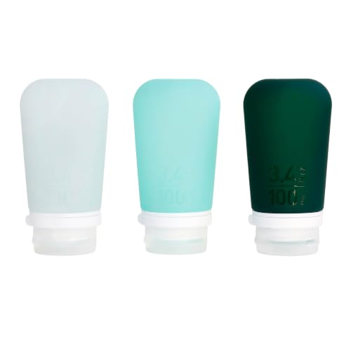 Image of humangear GoToob+ 3-Pack, Large (3.4 fl oz), Spring Green /Mint /Forest