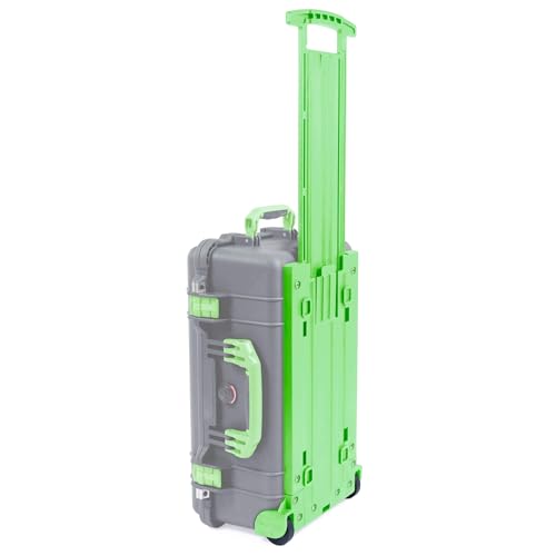 Pelican 1560 Replacement Trolley Set - Backplate, Telescoping Handle, L&R Wheel Assemblies - Lime Green