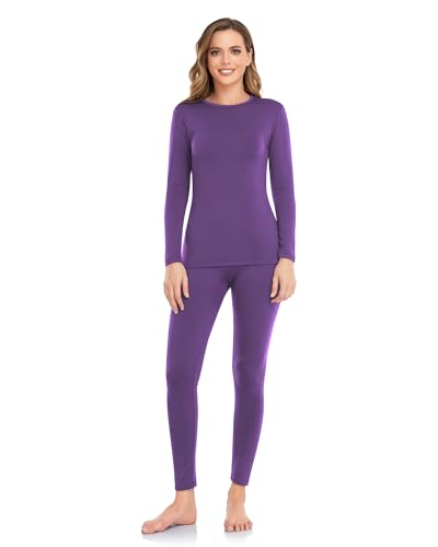 WEERTI Thermal Underwear for Women Long Johns with Fleece Lined Base Layer Women Cold Weather Top Bottom