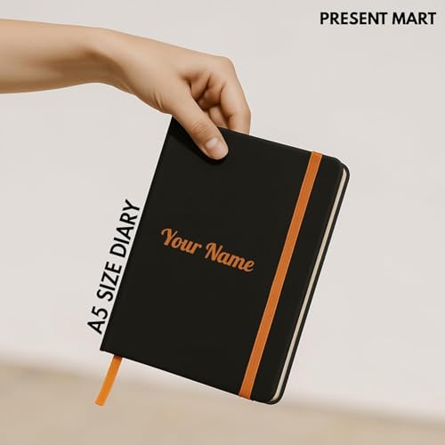 Image of Leather Hard Bound Notebook A5 Journal Diary For Office Use With Mobile & Card Holder Or Pen Loop Dairy For Personal |Ruled Pages With Strap Bookmark Journal Notebook