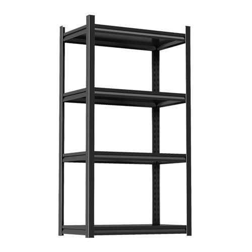 Image of 4 Tier Kitchen Storage Shelf, Kitchen Organizers Space Saving All Steel Freestanding Rack, Heavy Duty Metal Shelving Unit, Adjustable Open Shelf for Pantry Organizers and Storage 13.8 inchWx11.8 inchDx44.1 inchH