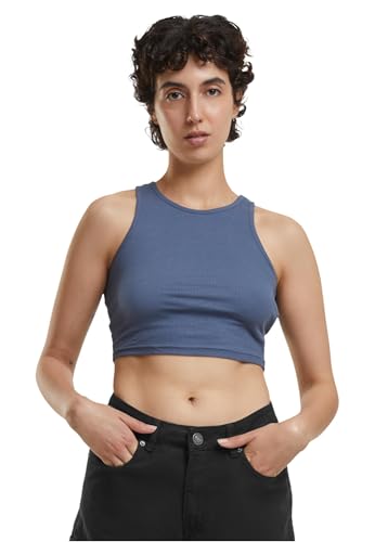 Urban Classics Damen Top Cropped Rib Top, Geripptes Top für Frauen, kurz geschnitten, Slim Fit, erhältlich in vielen Farbvarianten, Größen XS-5XL