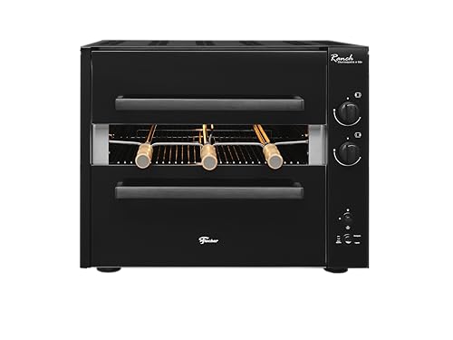 FISCHER CHURRASQUEIRA BANCADA A GÁS RANCH 3 ESPETOS PRETO GLP BIV...