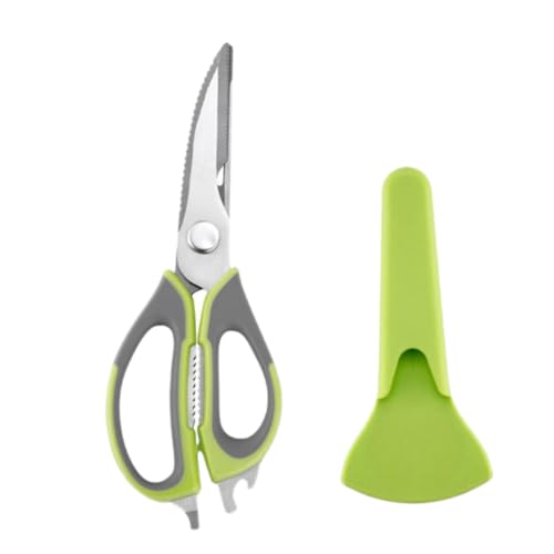 TOPPERFUN Tijeras de Cocina Multifuncionales Inoxidable con Ergonómico Antideslizante Utensilio Práctico Cortar y Carne Gadget de Cocina