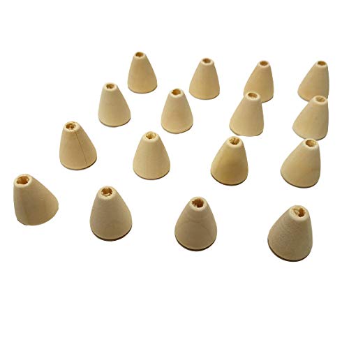 50pcs Irregular Wood Cone Beads Wooden Pyramid Beads for Making Bracelet Necklace Handmade DIY Beading Crafts Accessory (Cone 50pcs)