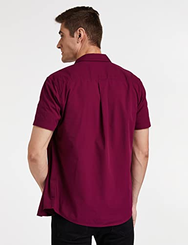 Image of Amazon Brand - Symbol Men's Cotton Shirt | Casual | Plain | Half Sleeve | Summer - Regular Fit (Available in Plus Sizes)