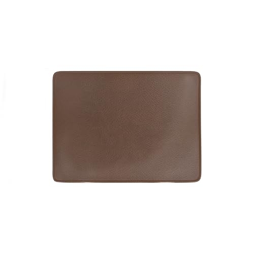 Image of HomePop 24 inch Dinah Collection Storage Ottoman - Brown Faux Leather