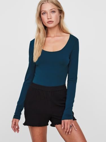 VERO MODA Damen VMMAXI My LS Soft UNECK 3-Pack, Festival Fuchsia/Gibraltar Sea/Black, L – Ansicht 4