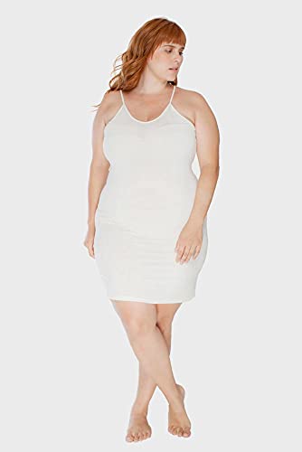 Vestido Tubinho Segunda Pele Off White Plus Size Off White-Único