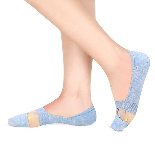 Image of Benefeet Sox Sheer No Show Socks for Women Girls Lace Mesh Low Cut Liner Socks Ultra Thin Nylon Invisible No See Footies Sock