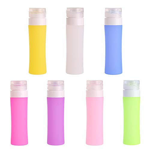 Preisvergleich Produktbild 38ml Tragbare nachfüllbar Silikon-Flaschen Reisenden Lotion Shampoo-Bad-Container (zufällige Farben)