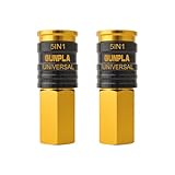 Gunpla 5 IN 1 Universal Quick Industrial Air Coupler, Upgraded Quick Connect Air Compressor Accessories 1/4' Female NPT Air Compressor Fittings, 2pcs