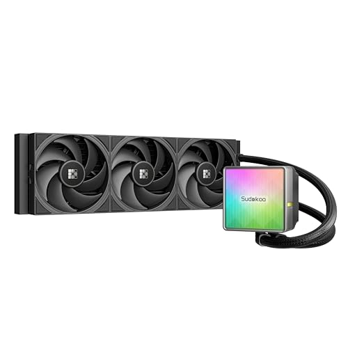 Sudokoo NEXAURA 360 Refroidisseur Liquide de CPU, Watercooling avec Pompe PWM, Tête de Pompe ARGB, TDP 300W, Ventilateurs FDB, Intel LGA 1851/1700/1200/115X...
