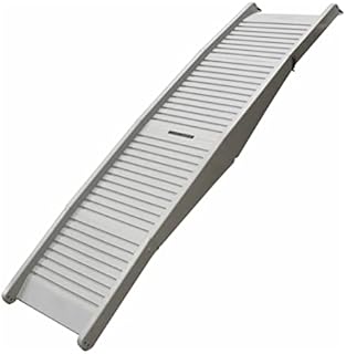 simpahome Portable Lightweight Non-Slip Design Folding Pet Car Ramp - Unfolded Dimensions 152 x 12 x 40cm, Grey
