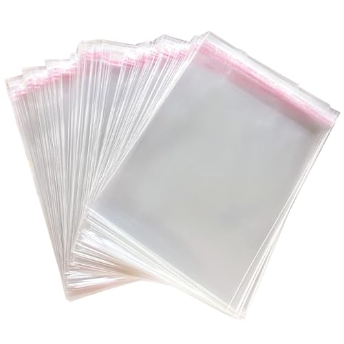 Zydiwo 200pcs Bolsas de Celofán Transparentes Plastico Bolsas de Celofan Autoadhesivas Bolsas Plastico OPP con Adhesivo para Regalos Caramelo Galletas de Boda Chocolates Bocadillos (15x20cm)