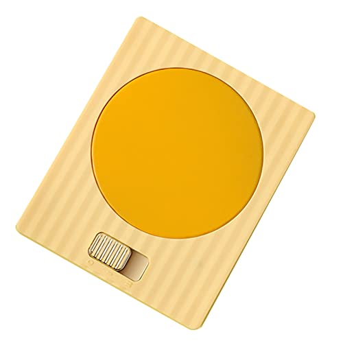 Coffee Warmer for Desk, Mug Warmer 2 Temperature 2 Modes Adjustable Constant Temperature USB Beverage Warmer for Egg Cake Wet Towels 220V(220V Yellow)
