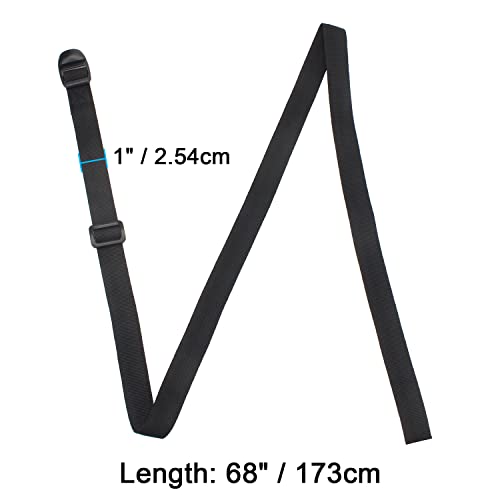 Sleeping Bag Strap, Luggage Strap, Wisdompro 2-Pack Of Heavy Duty Straps - Utility Strap For Outdoor Sports, Backpacking, Sleeping Bag Compression, Luggage, Bundling, With Plastic Buckle - 68 Inch #TOP1