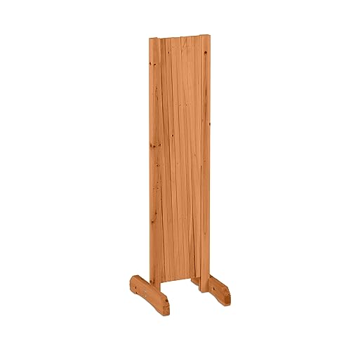 Relaxdays Rankgitter Holz, ausziehbar bis 275 cm, Rankhilfe Kletterpflanzen, Scherengitter freistehend, Garten, orange