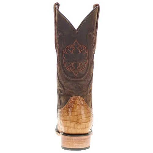 Image of Vaccari Men's Travis Genuine American Alligator Belly Leather Western Cowboy Boots