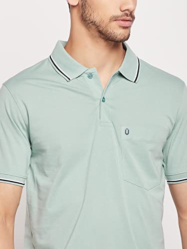 Image of UNIBERRY Men's Cotton Half Sleeves Solid Polo Neck T-shirt-MT4-BG 4XL