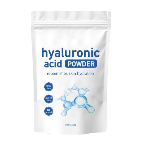 DEJIN Hydrating Hyaluronic Acid Powder for Daily Skincare, 100g - Low Molecular Weight, Water Soluble for Skin Moisture & DIY Facial Serum