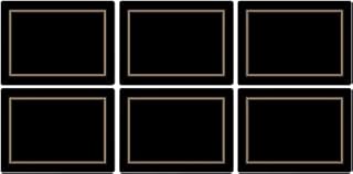 Pimpernel Classic Black Placemats - Set of 6